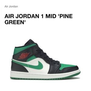 JORDAN 1 MID PINE GREEN